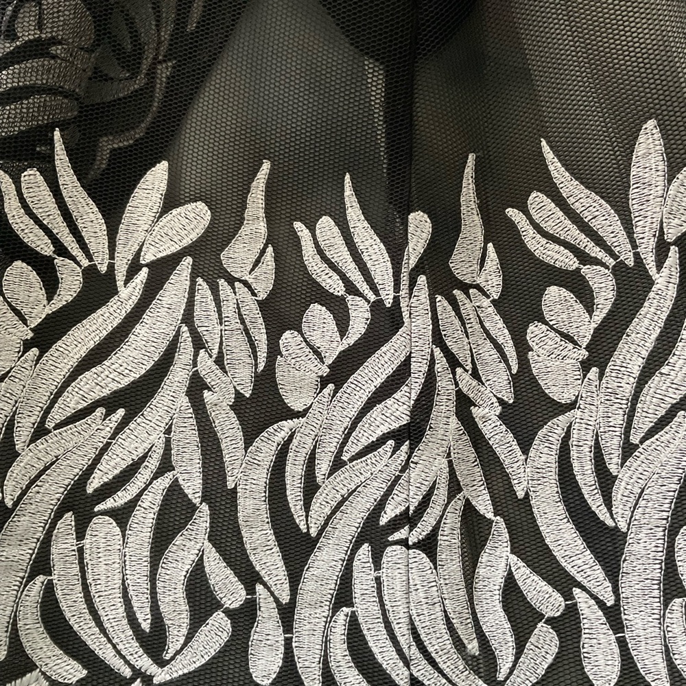 DKNY Embroidered mesh overlay dress - Picture 4 of 5